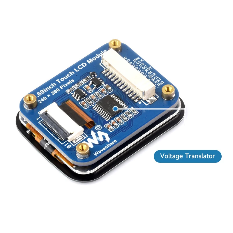 1 69 дюймовый круглый дисплей IPS сенсорный экран модуль Micro LCD 240 × 280 262K монитор SPI и