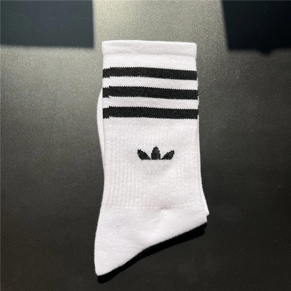 2023 New Fashion High Tube Sports Socks AD Clover Men and Women Cotton Socks Wild Ins Tide Socks Striped Socks
