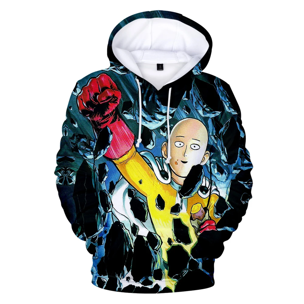 

One Punch Man Harajuku Hoodies Hero Saitama Oppai Anime Hoody boy girl Casual Sweatshirt kids Men Women Casual 3D Tops