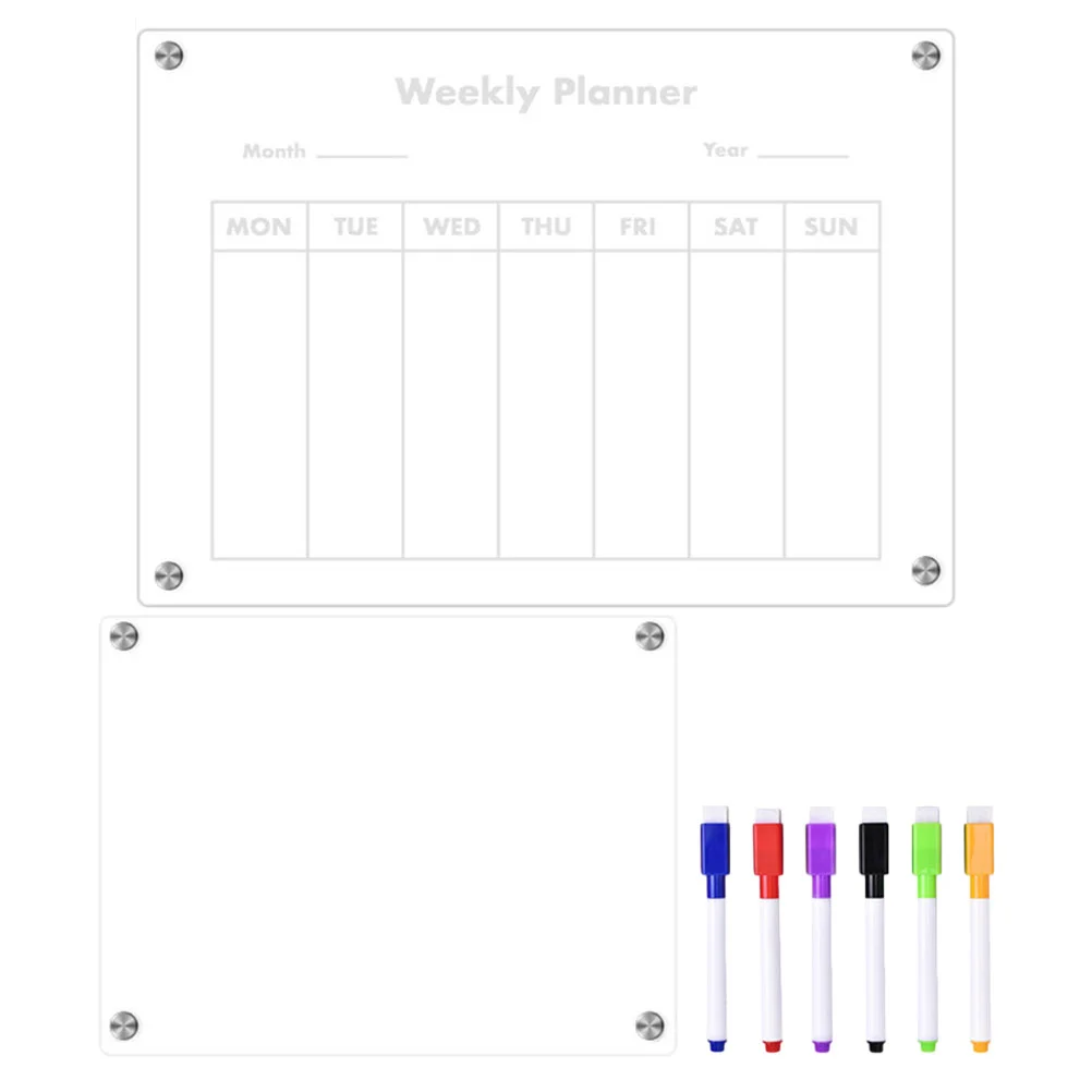 

Acrylic Sheet Dry Erase Board Fridge Planner Magnetic Do List Refrigerator Writing Kitchen Supplies