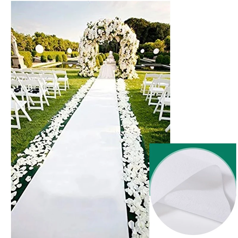 

White Disposable Carpet Wedding Event Hotel Opening Non-slip Floor Mat Staircase Corridor Office Large Event Disposable Carpet