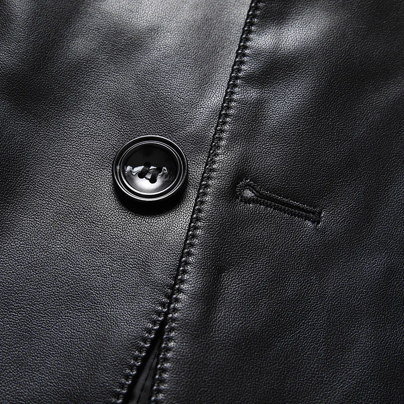 Men's Black Faux Leather Jacket Large Size 2XL-8XL Fashionable Men Business Casual Suit Coat Exclusive Clothes for Fat People images - 6