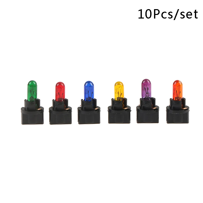 

10PCS T5 T6.5 Led Bulb W1.2WCar Interior Lights Dashboard Heating Indicator Wedge Auto Instrument Lamp air conditioning lamp 12V