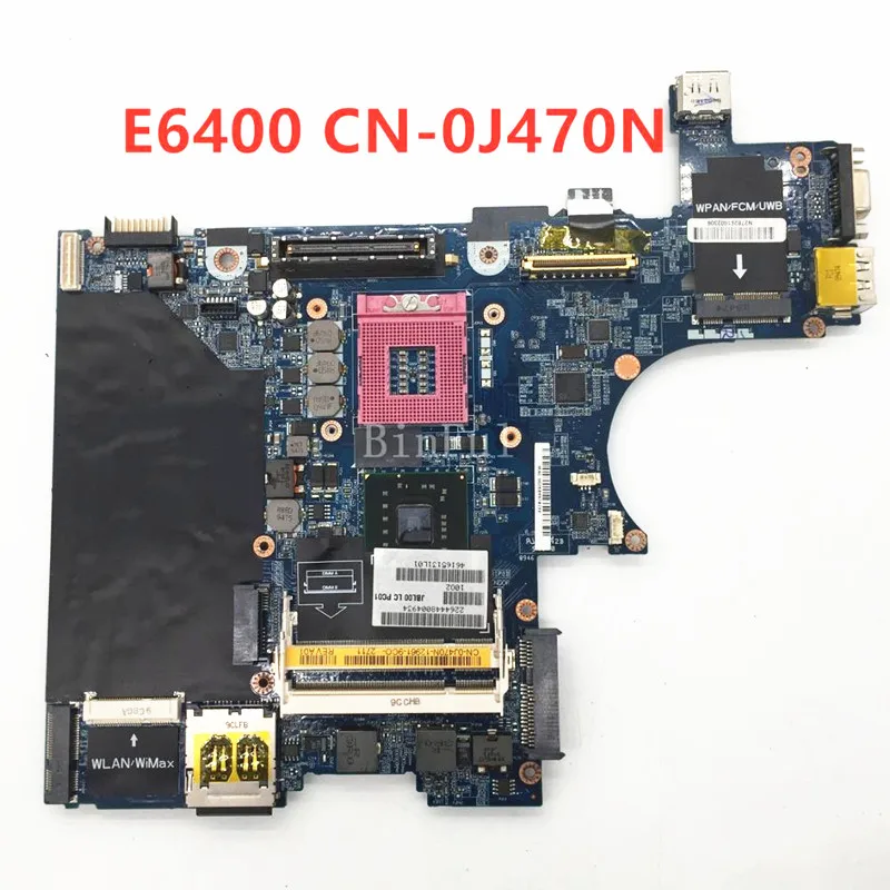 High Quality For Dell E6400 Laptop Motherboard CN-0J470N 0J470N J470N JBL00 LA-3805P 100% Full Tested Working Well
