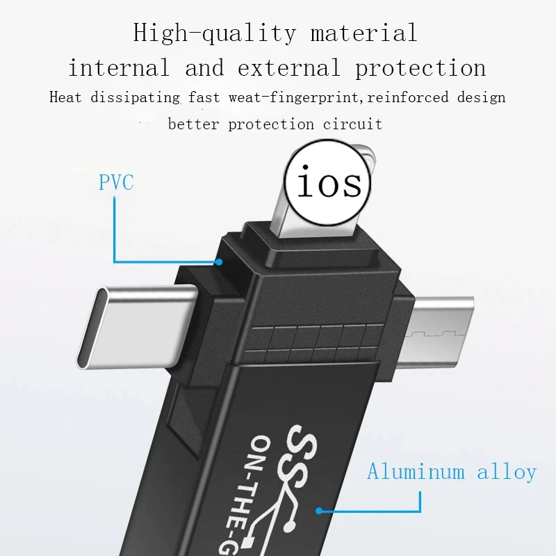 Адаптер OTG 3 в 1 с разъемом микро-Usb Type-C и Usb 0 | Строительство ремонт