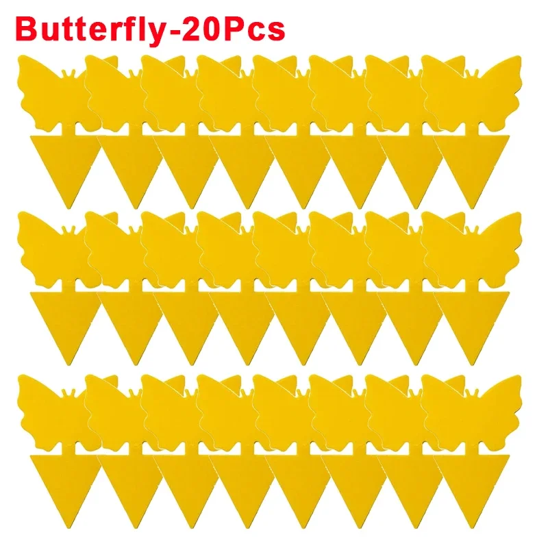 Липкие ловушки для насекомых, желтые, пластиковые, 2/20 шт