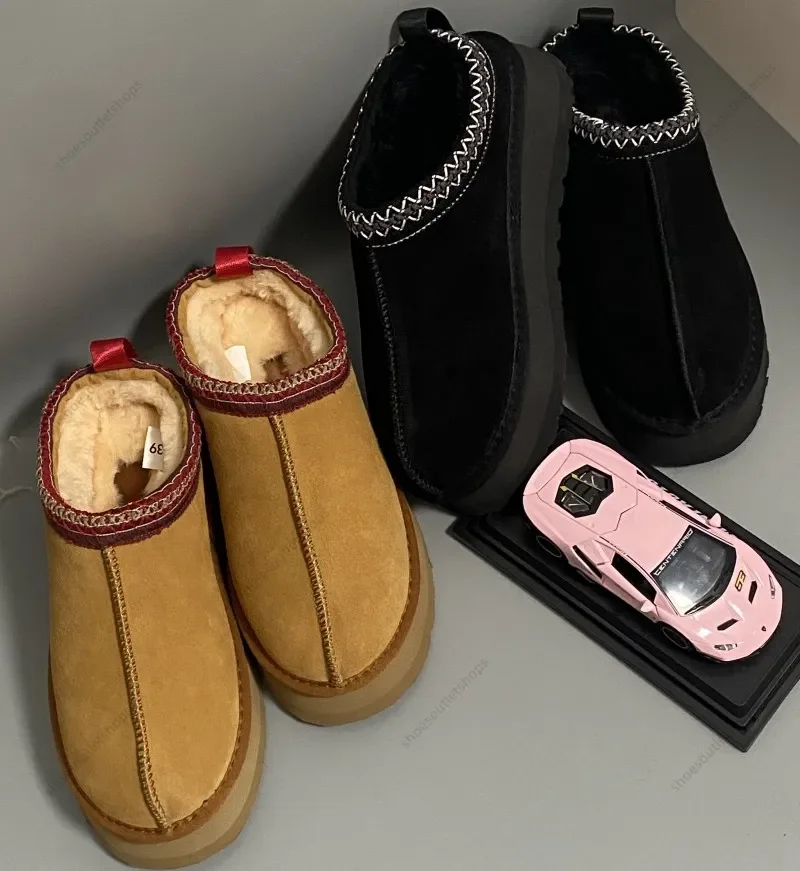 

Designer Snow Boots Australian Mini Tasman Slipper Platform Warm Winter Half Womens Fur Booties Luxurious Shoe Booties Bottes