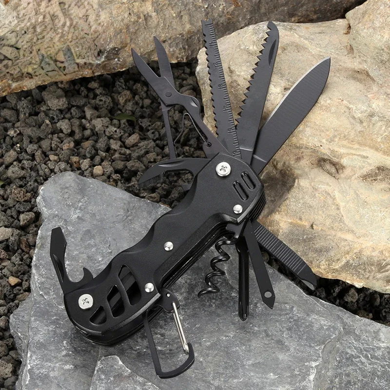 Outdoor multi-function knife bottle opener edc portable outdoor survival folding knife