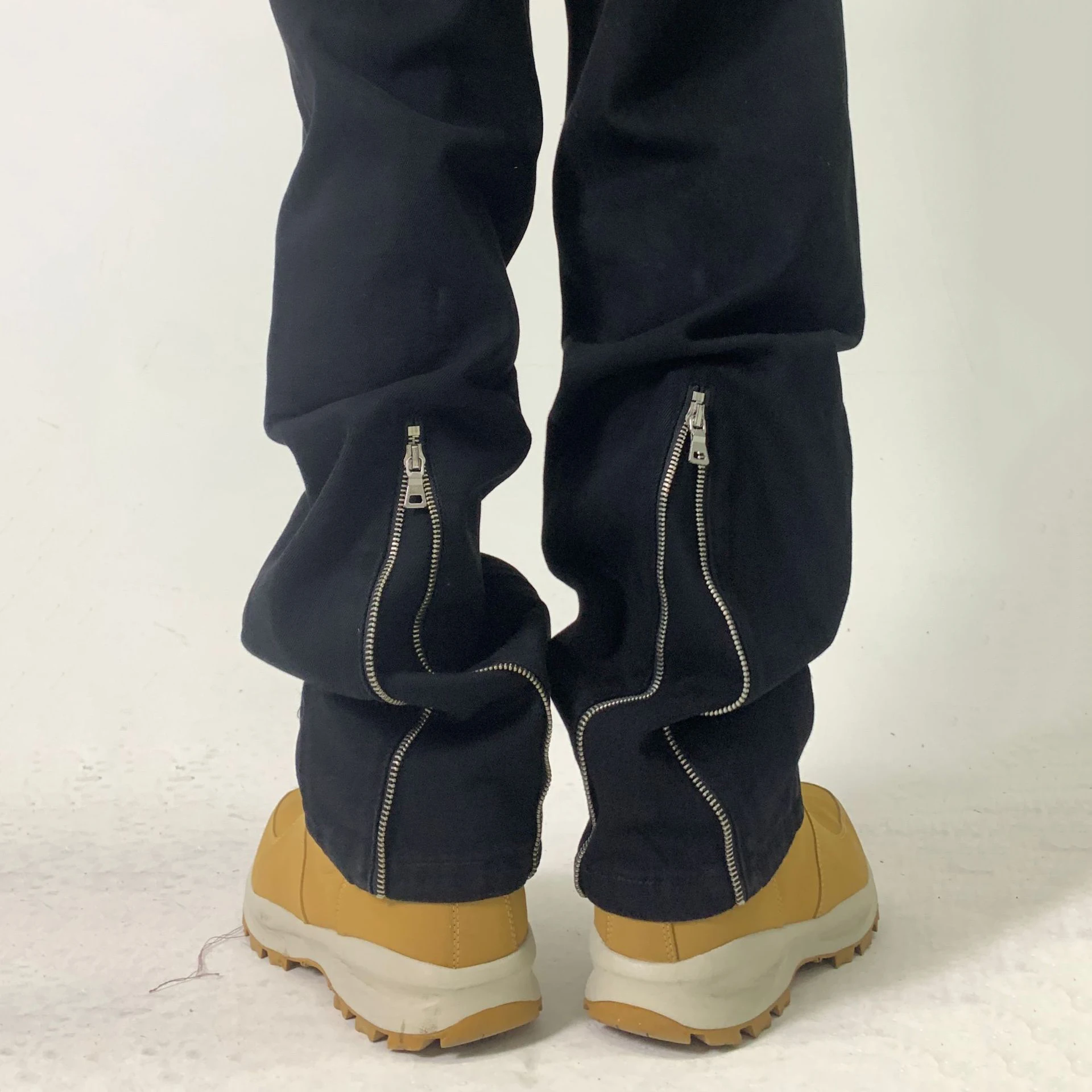 Men's Jeans Men's Trousers Heel Zip Jeans K-Pop Unisex Hip Hop Streetwear Men Clothing Denim Jeans Y2k Men Loose Jeans Softener