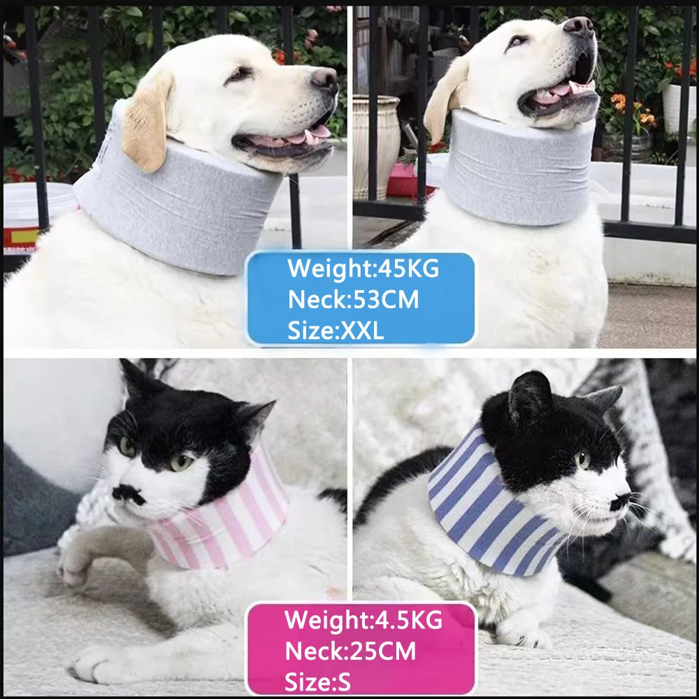 Ошейник для собак и кошек защита от растяжения перелома послеоперационная