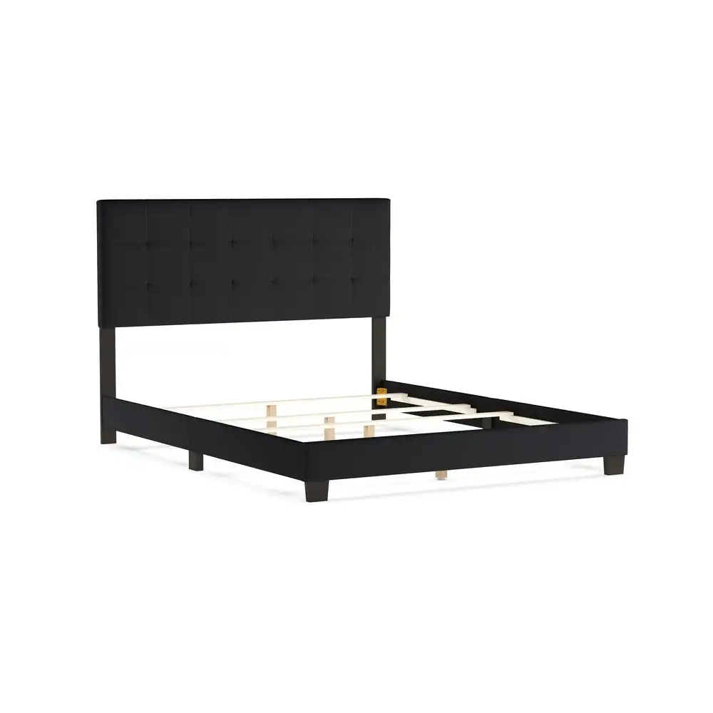 Стеганная кровать с обивкой Коробочная пружина ткань мебель для спальни