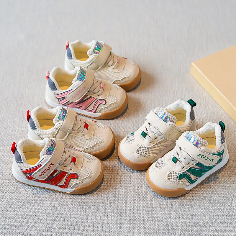 

Four Seasons Kids Shoes for Girl Toddler Boy Shoes Baby Girl Shoes Fashion Baby Sneakers Mesh (Air Mesh) Children Sports Shoes