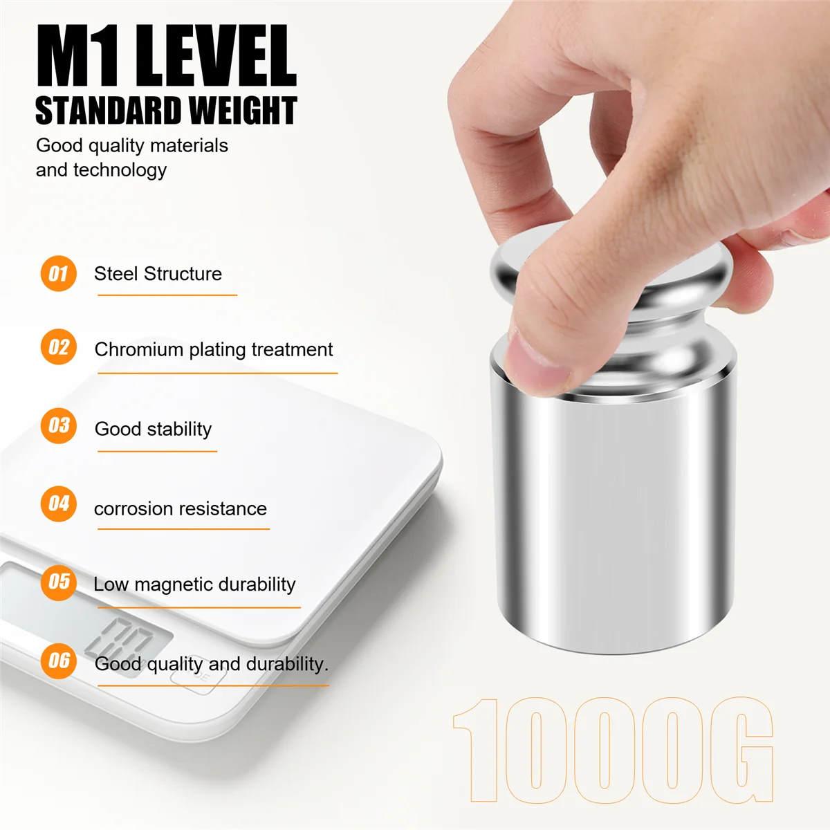 Калибровочный вес для цифровых весов AWS углеродистой стали хромированной