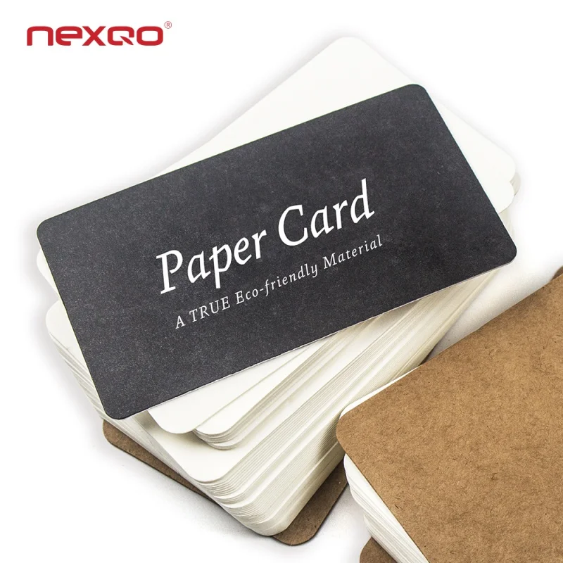

custom designFree Sample High-quality Plastic Coat Paper Card Thermal Transfer Printable Blank Paper Card NFC Business Card