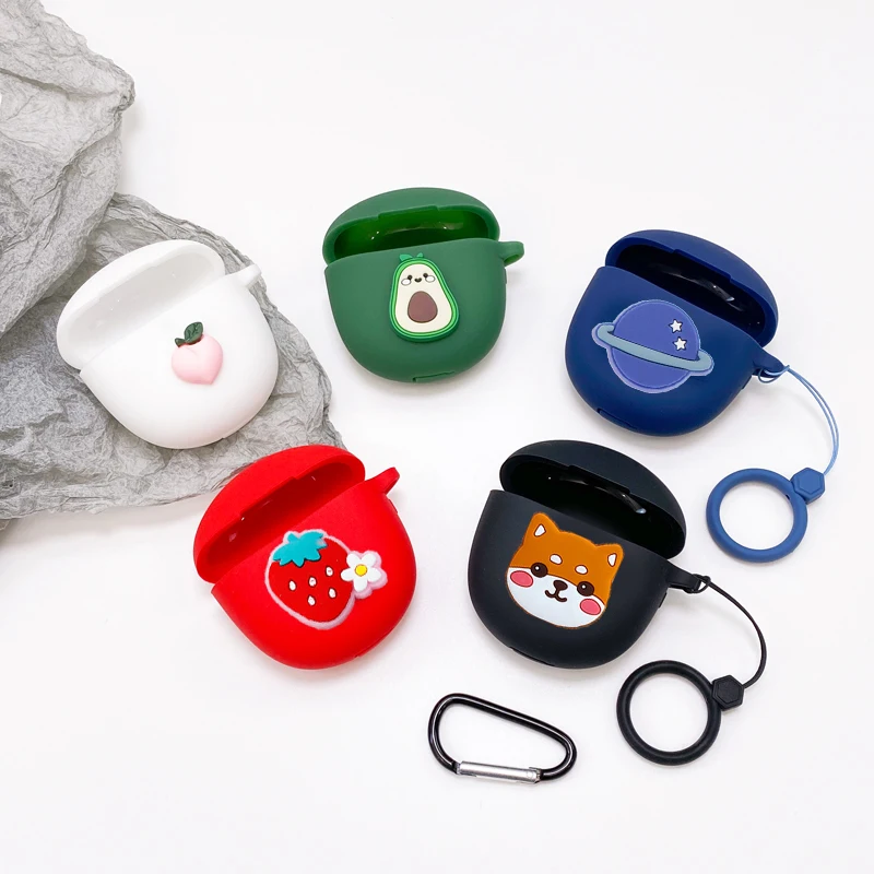 

Cartoon Case For Bose QuietComfort Earbuds II case Silicone Ring Anti-drop Protect Earphone Case For Bose Earbuds 2 cover