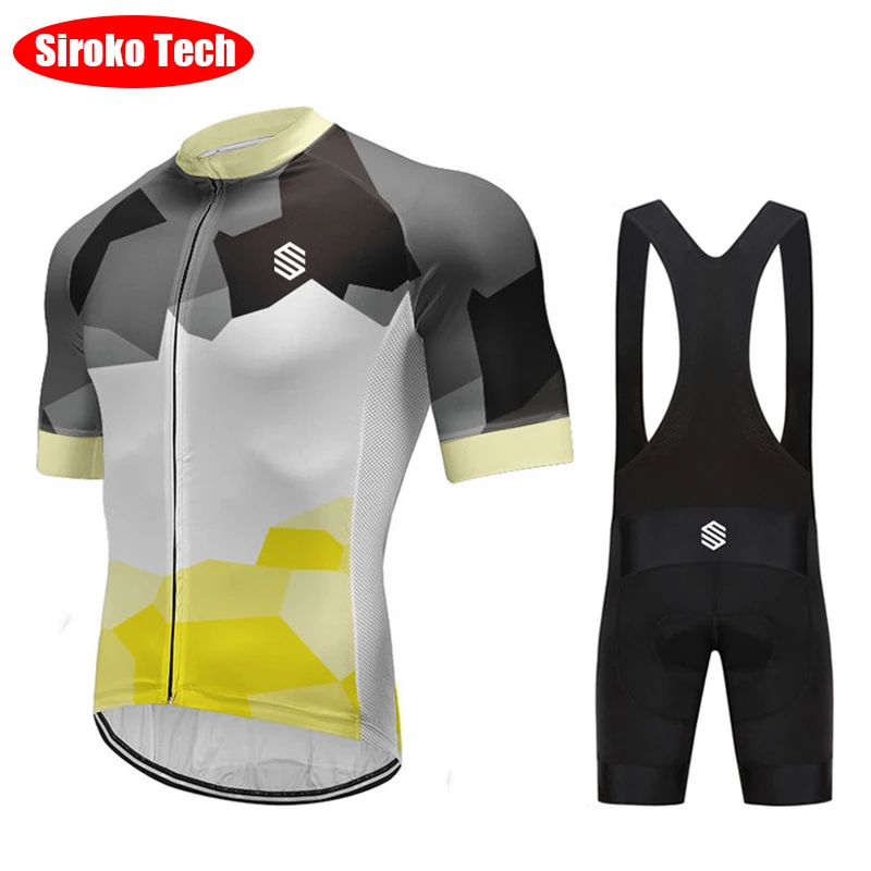 

Комплект велосипедной одежды SirokoTech, Джерси с коротким рукавом, Мужская одежда для велоспорта, триатлона, шорты, рубашка