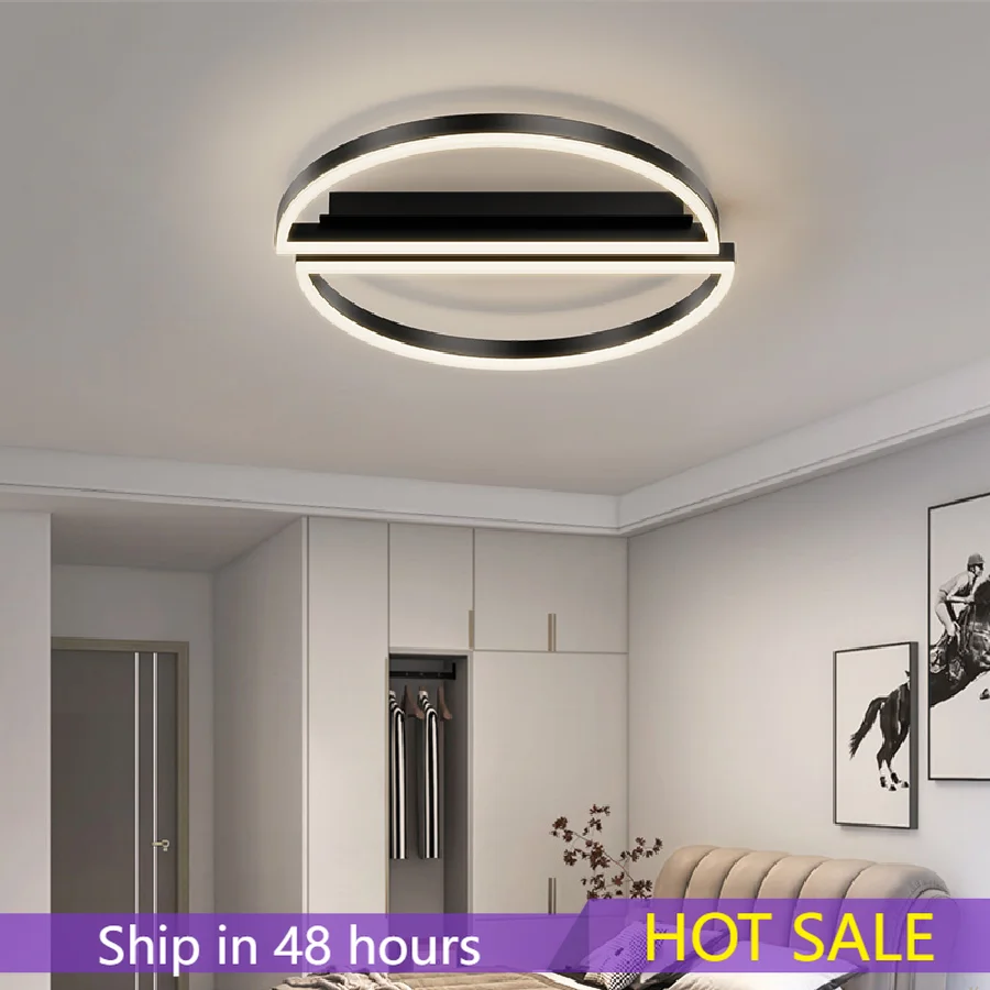 

Светодиодный потолочный светильник NEO Gleam, лампа черного/белого цвета с акриловыми современными лампами для студентов, спальни