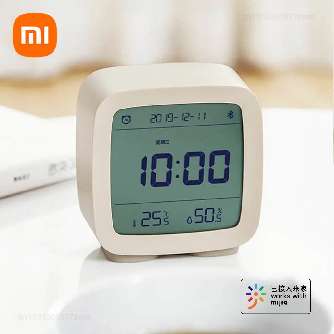 

Xiaomi Cleargrass Bluetooth Alarm Clock Temperature Humidity Meter LCD Screen Adjustable Nightlight With Mijia APP Smart Home