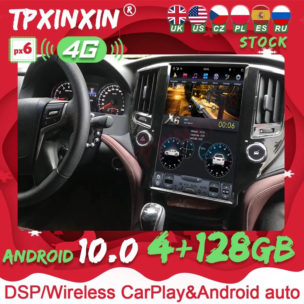 

Для Toyota Crown 2014 2015 2016-2019 Android 9 Радио мультимедийный автомобильный магнитофон стереопроигрыватель Tesla PX6 GPS Navi головное устройство