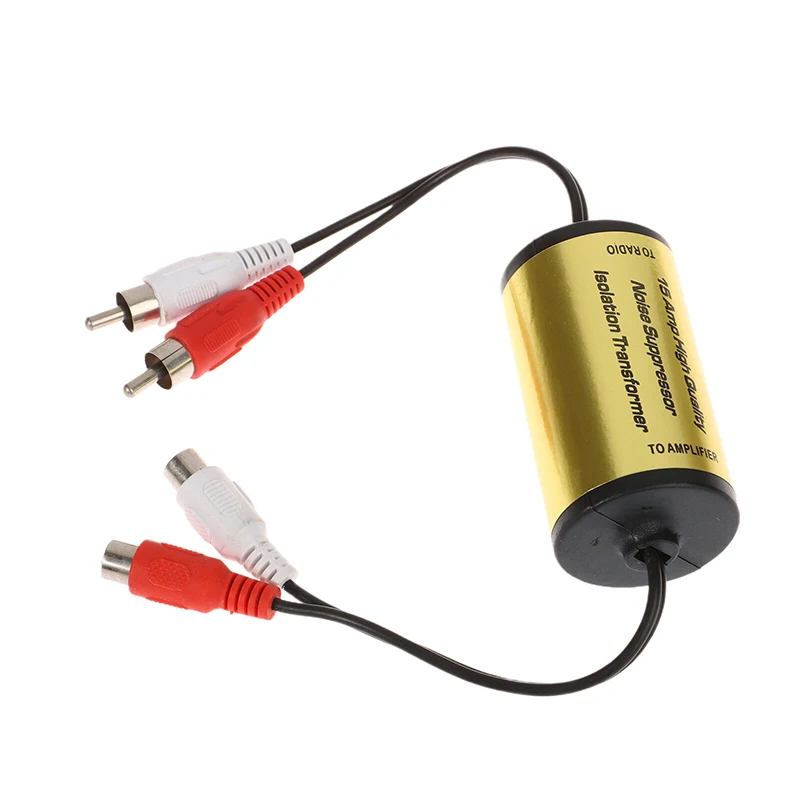 

2 Штекерный rca 2 Штекерный RCA гнездовой автоматический подавитель шумоподавляющего фильтра заземляющая петля Lsolator для автомобиля и домашней стереосистемы