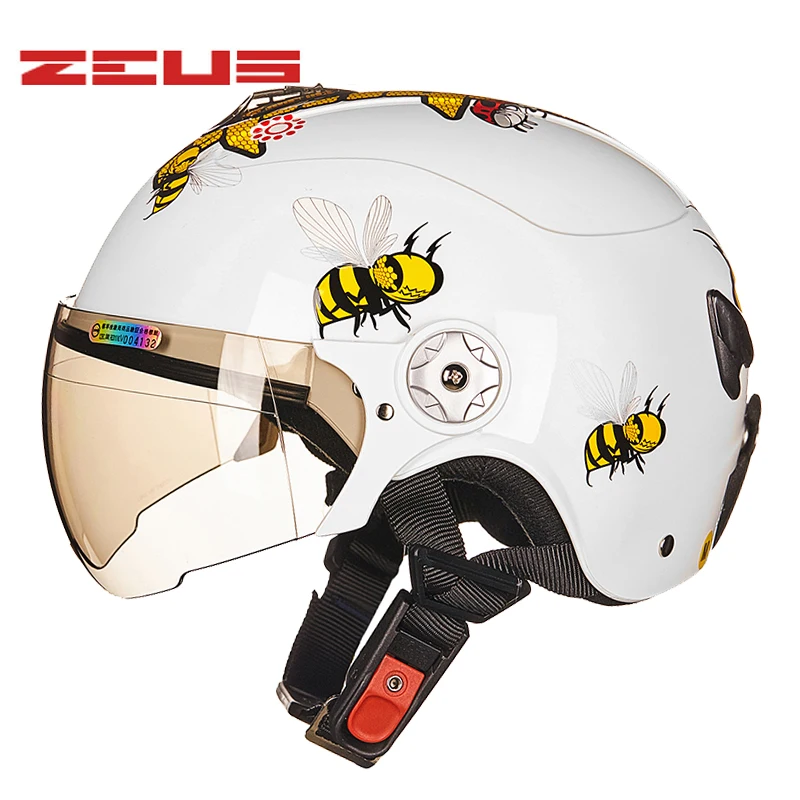 Детский мотоциклетный шлем ZEUS boy на половину лица для мотоциклиста скутера