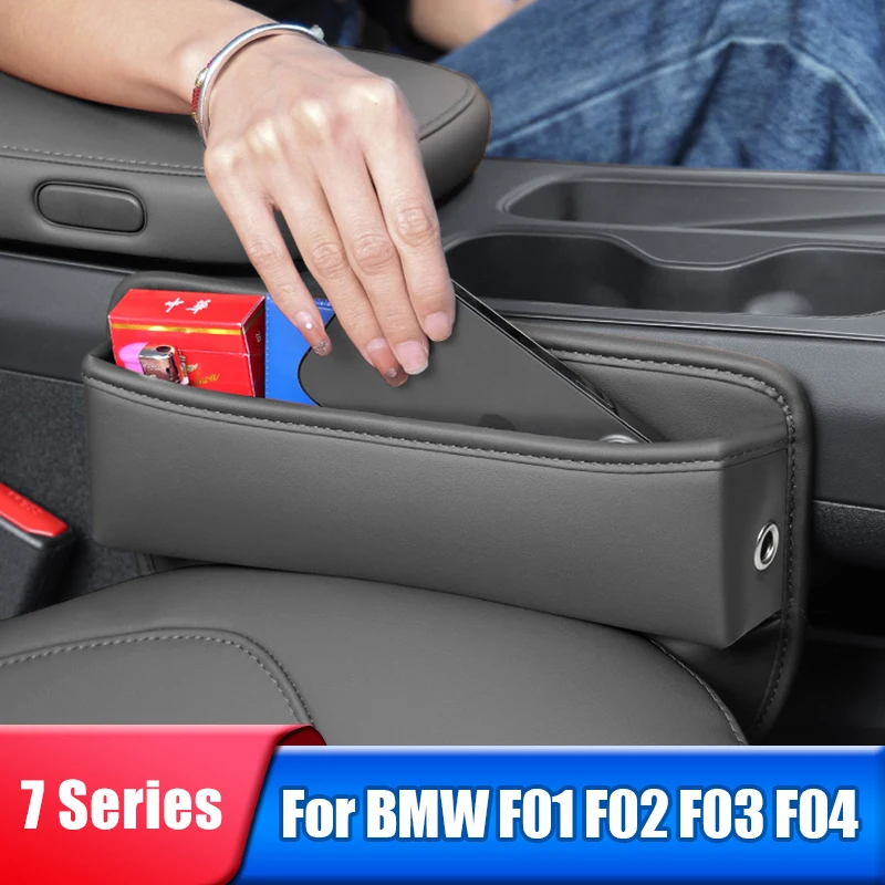 

Car Seat Crevice Storage Box Pocket For BMW 7 Series F01 F02 F03 F04 730Li 740Li 750Li 760Li 750d 2009 - 2015 Accessories