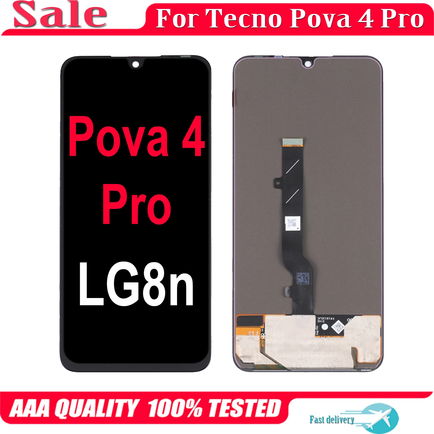 

Оригинальный ЖК-дисплей 6,66 дюйма AMOLED для Tecno Pova 4 Pro 4Pro LG8n