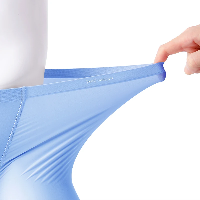 MiiOW 3Pcs Ice Silk Men Underwear Boxer Men's Panties Comfortable Graphene Sexy Underpants MRY005 Boxershorts Men Underwear