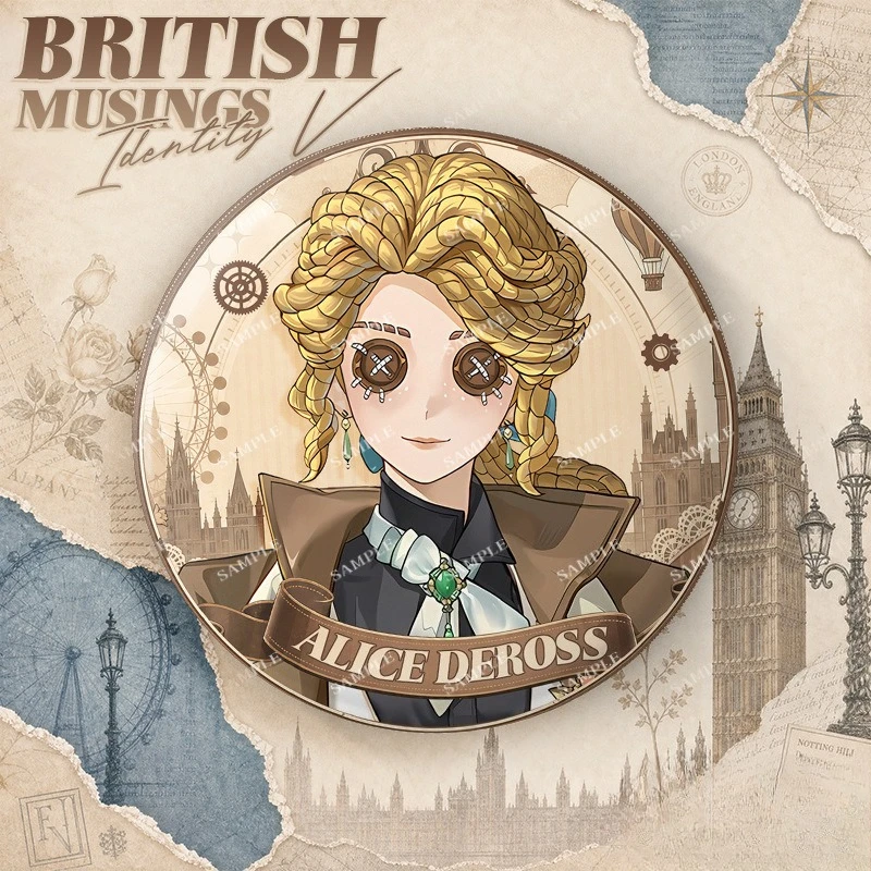 Значок-брошь Game Identity V из серии British Musings Double Flash с Эммой Вудс, Орфеусом, Альва Лоренцем для фанатов, коллекционный подарок (art.: 3920dae83a241) - 3920dae83a241