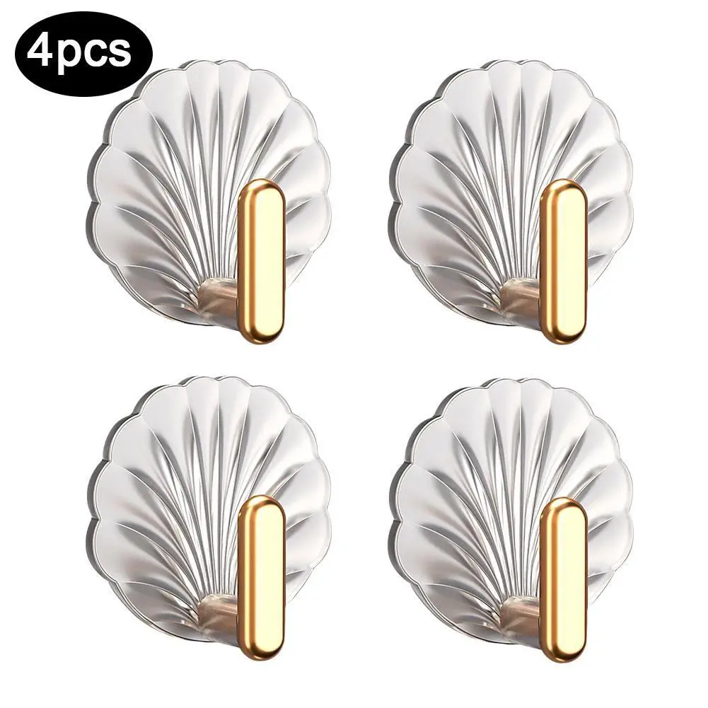 

4pcs Acrylic Transparent Hook Adhesive Hook Behind Bathroom Door Bathroom Door Single Hook Creative Hat Key Robe Hanger