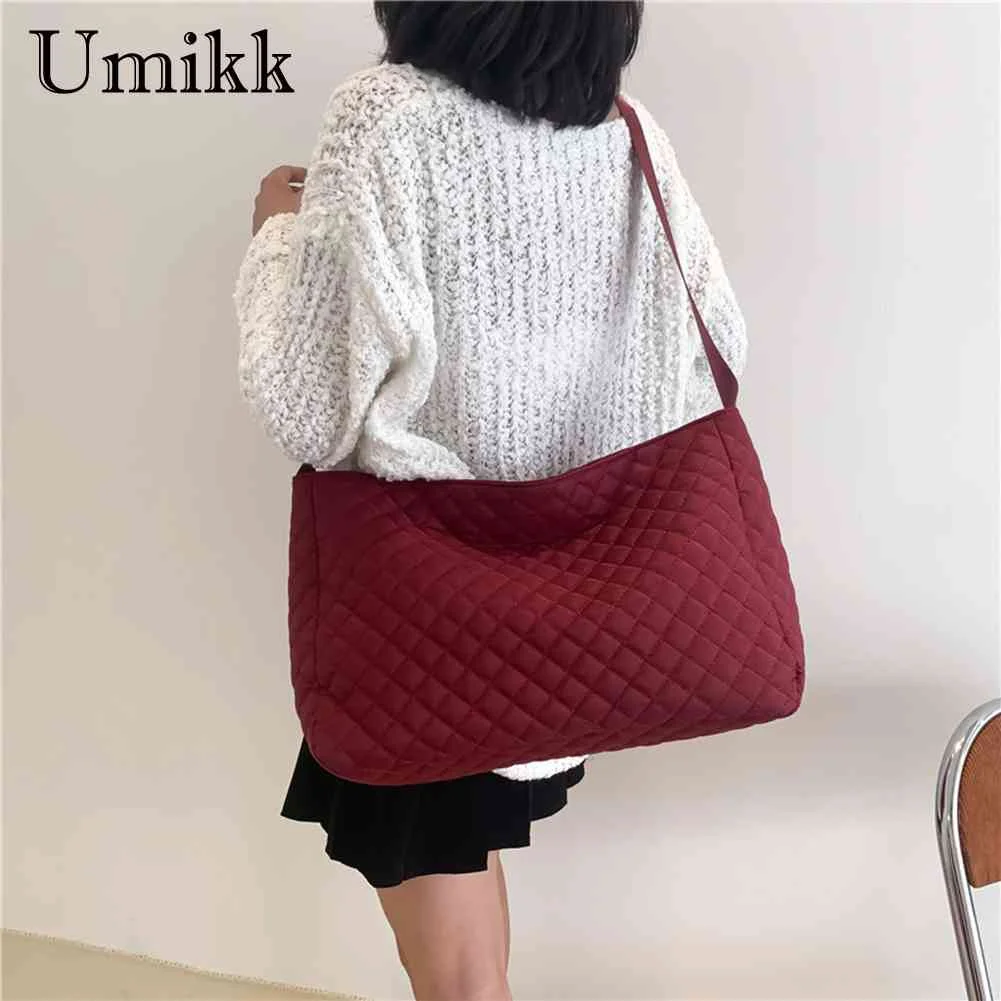 

Модные сумки через плечо, стеганая сумка-тоут с хлопковой подкладкой, однотонная вместительная сумка для путешествий, работы, Женский кошелек, ручная сумка