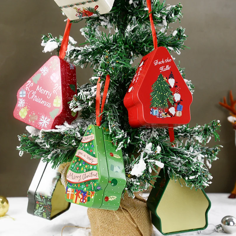 6-цветная банка для рождественской елки праздничные мультяшные металлические