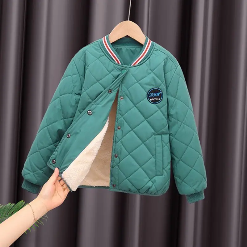 

Winter Cashmere Children Girls Boys Jacket Cotton Plus Thick Coats Teenager Clothes Fashion Kids Parka Outerwear for 5-12 Years