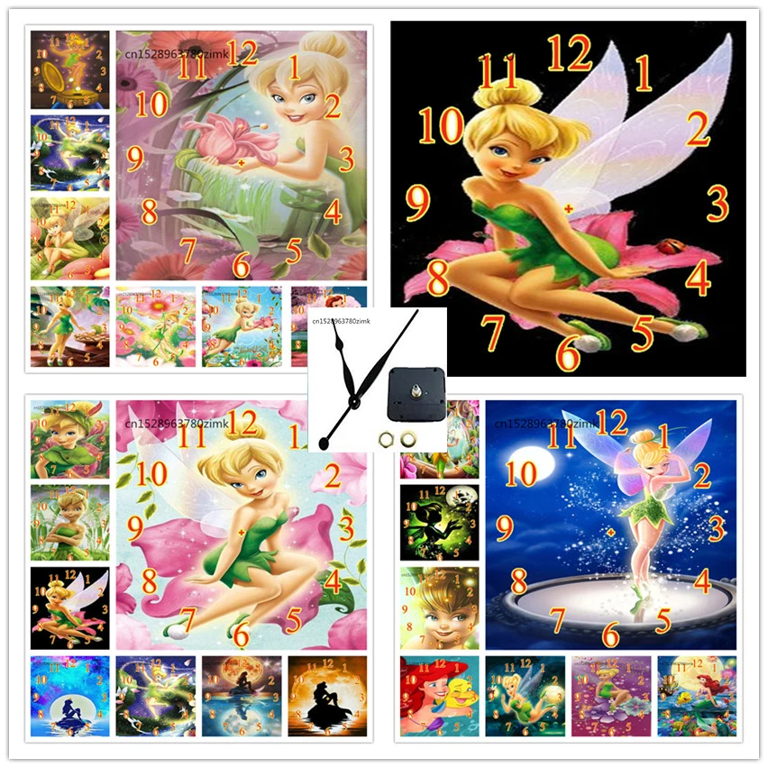 

Disney diamond painting Cross stitch kits clock Mickey Diamond mosaic Diamond embroidery home decortion kids diamond art clock27