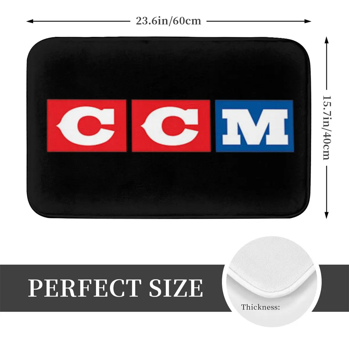 Нескользящий коврик с логотипом CCM в стиле ретро напольный впитывающий ковер для
