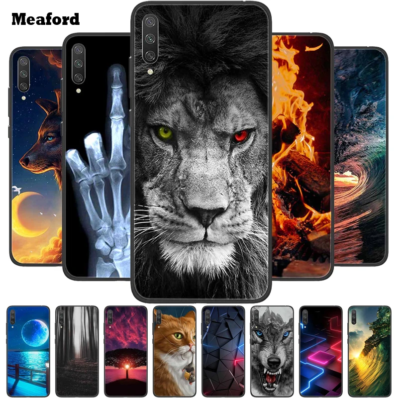 Чехол для Xiaomi Mi A3 Мягкий ТПУ силиконовый чехол телефона с волком задняя крышка