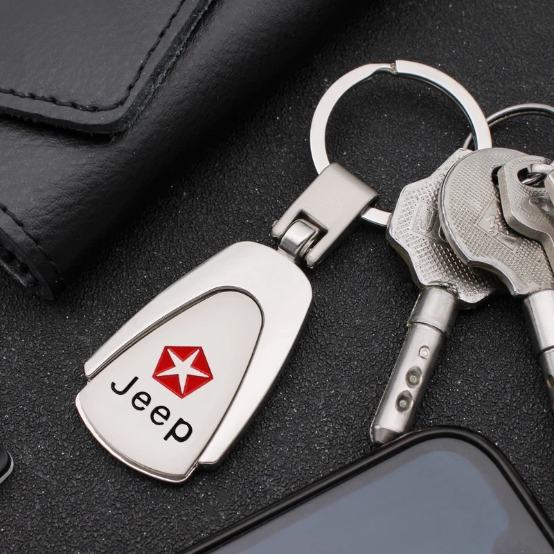 

Metal Car Styling Emblem Keychain Key Chain Ring For Jeep Renegade Patriot Wrangler JK Grand Cherokee XJ Compass Accessories