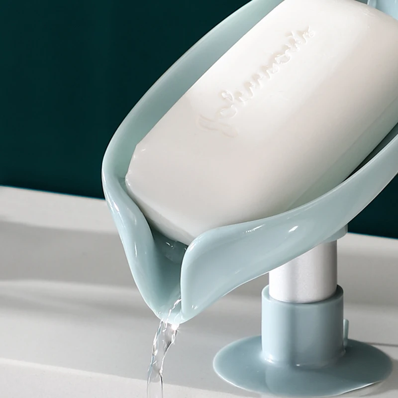 

Leaf Shape Soap Box Drain Soap Holder Bathroom Accessories Toilet Laundry Soap Dish Holder Bathroom Tray Gadgets Supplies