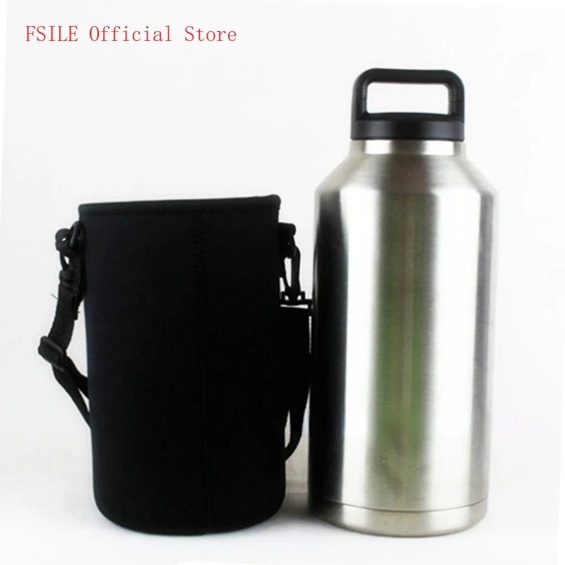 Double Wall Vacuum Beer Kettle Flasks With Handle Outdoor Ca