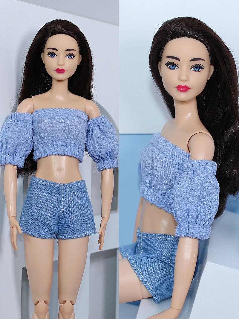 Белый топ + черная юбка/женская одежда наряд для 1/6 BJD Xinyi FR ST куклы Барби/Одежда |