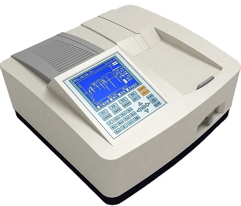 

Double beam uv vis Spectrophotometer with big LCD screen supporting set curve