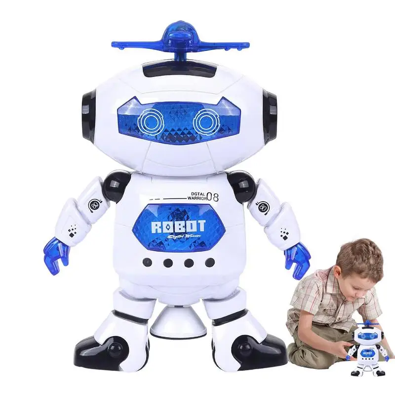 

Умный танцующий робот, игрушки, электронный астронавт, робот для тела, вращающийся танцующий со светодиодный ным индикатором, мигающий и му...