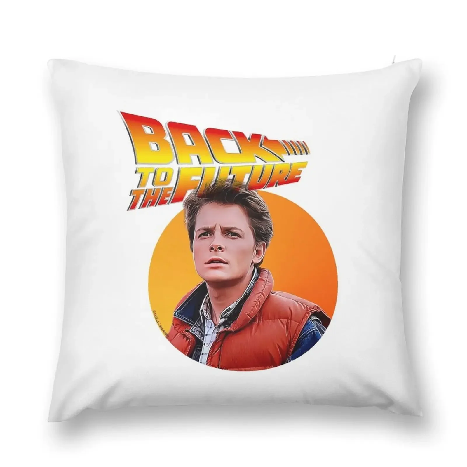 Marty McFly - Назад в будущее наволочка рождественская роскошная подушка на заказ фото