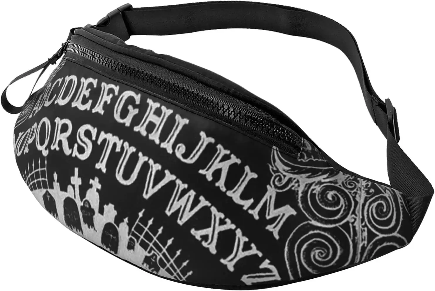 

Поясная Сумка унисекс Ouija Board с черным принтом, забавная сумка, регулируемый ремень, поясная сумка через плечо для путешествий, пешего туризма, спорта, бега