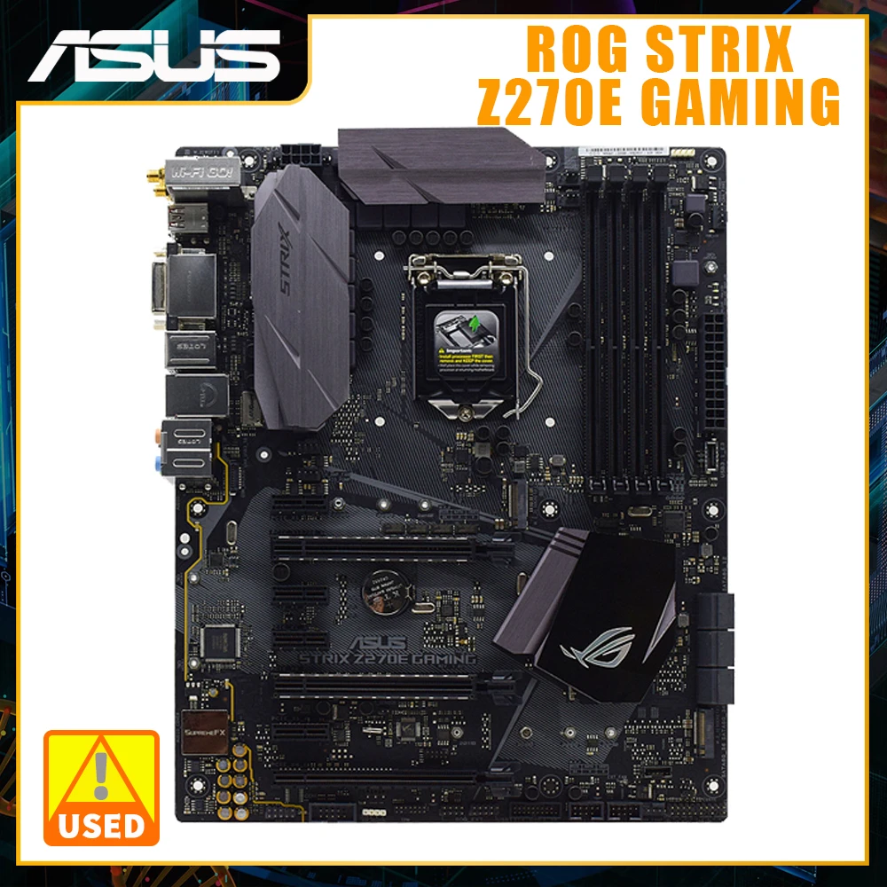 

LGA 1151 Motherboard ASUS ROG STRIX Z270E GAMING Motherboard 1151 DDR4 Intel Z270 64GB PCI-E 3.0 USB3.1 DVI ATX For Core i3-6300