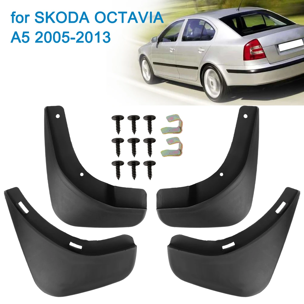 

Front Rear Fender for SKODA OCTAVIA A5 2005-2013 Splash Guards Mudguards Car Accessories 4 PCS Car Mud Flaps