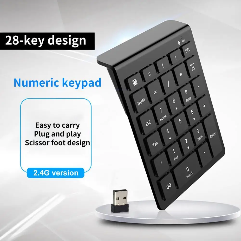 

Excellent Ultra-thin High Performance 2.4G Sensitive Number Pad for Financial Staff Number Keyboard Pad Number Pad