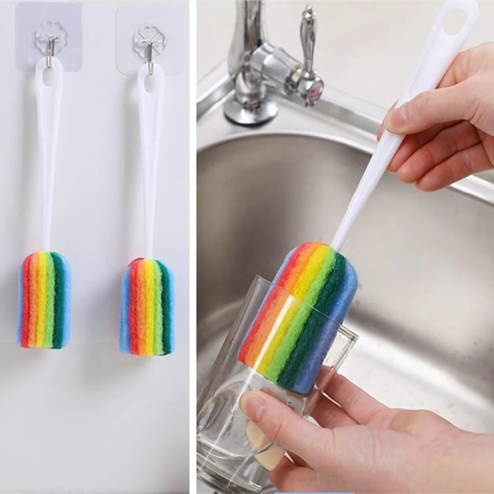 

Water Bottle Cup Mug Cleaning Brush Scrubber with Long Handle Comfort Grip Brushes for Baby Bottles Jars Glass