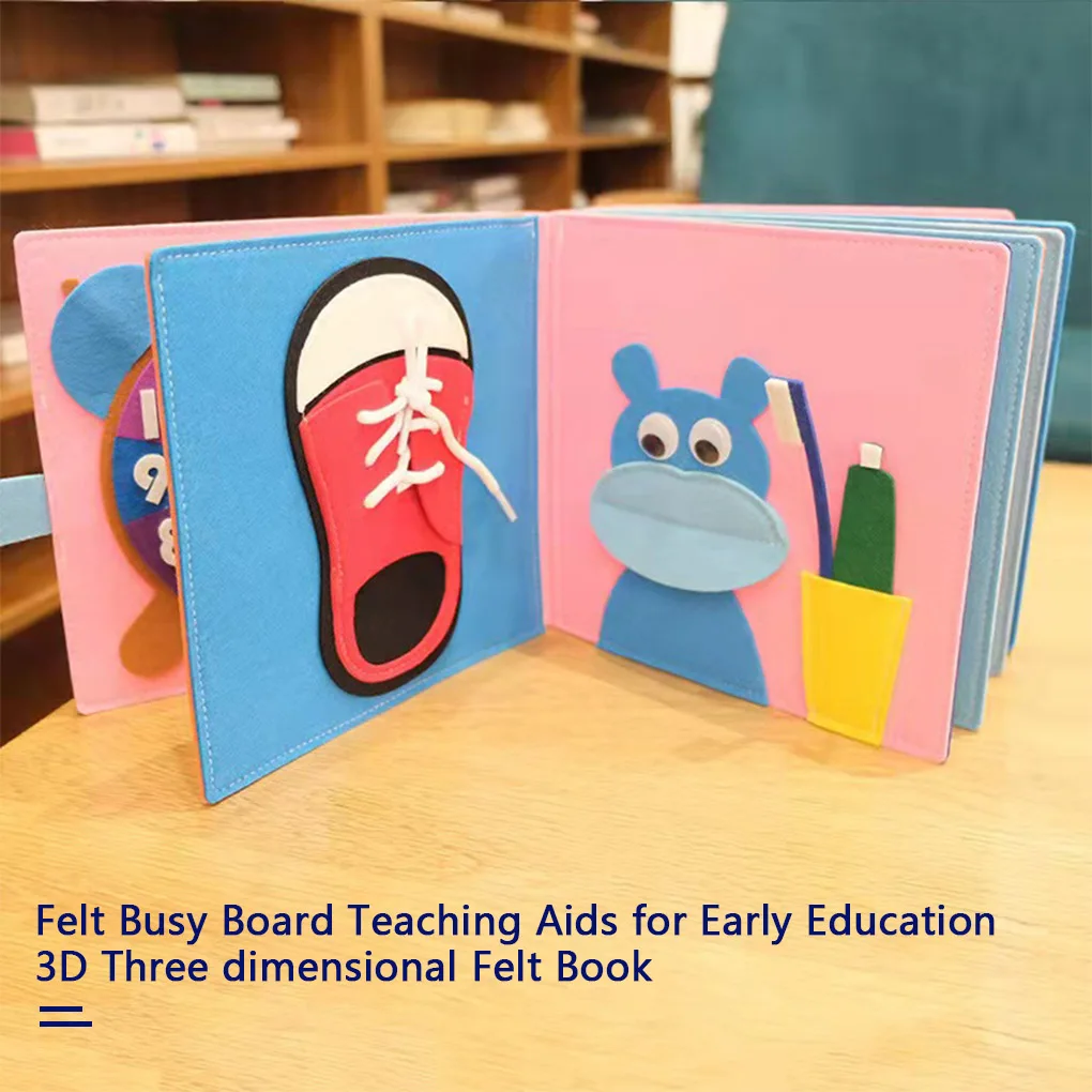 

Детская войлочная плотная доска 3D «сделай сам» Радужная тканевая книга Обучающие игрушки забавная игра знания базовые навыки обучение