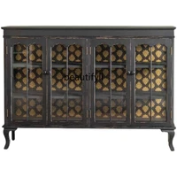 hj entrance cabinet sideboard cabinet display cabinet made of glass b b living room curio cabinet storage cabinet